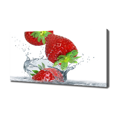 Fotobild Erdbeeren und Wasser