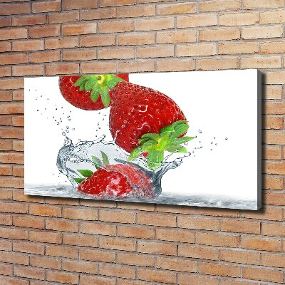 Fotobild Erdbeeren und Wasser