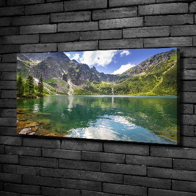 Bild auf leinwand Das Meeresauge der Tatra-Berge