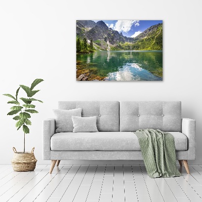 Bild auf leinwand Das Meeresauge der Tatra-Berge