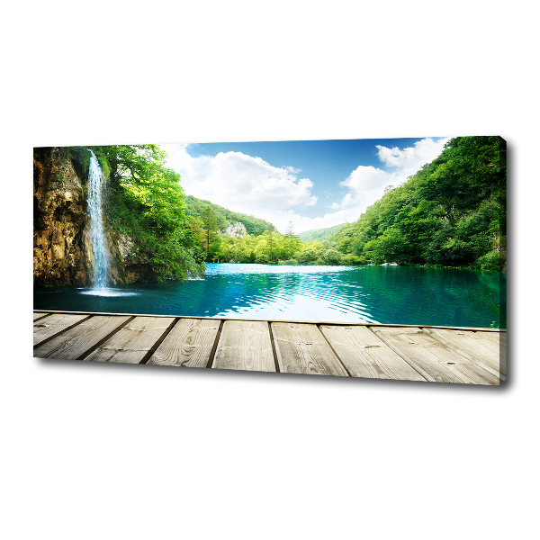 Wandbild Wasserfall im Wald