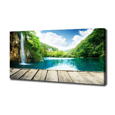 Wandbild Wasserfall im Wald
