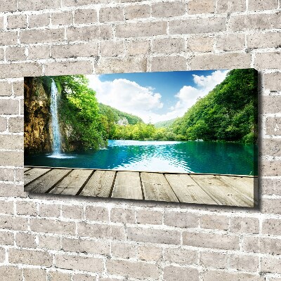 Wandbild Wasserfall im Wald
