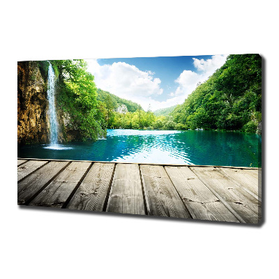 Wandbild Wasserfall im Wald