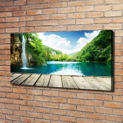 Wandbild Wasserfall im Wald