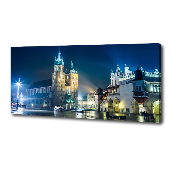 Wandbild Krakau bei Nacht
