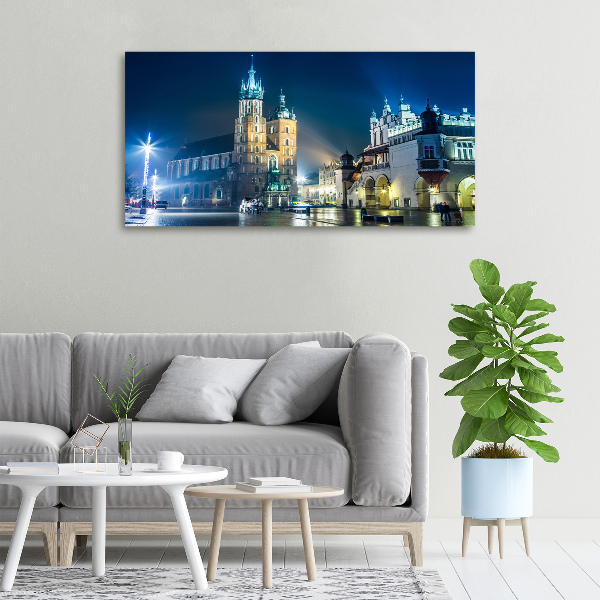Wandbild Krakau bei Nacht