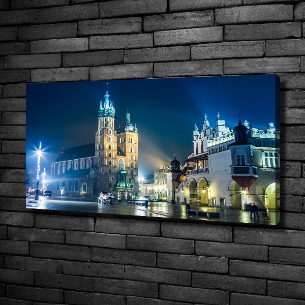 Wandbild Krakau bei Nacht