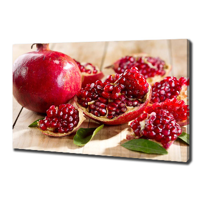 Wandbild Granatapfel mit Blättern