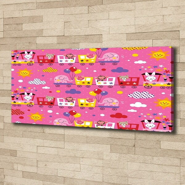 Bild auf leinwand Tiere im Zug