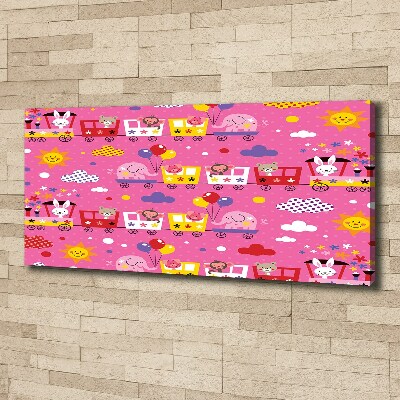 Bild auf leinwand Tiere im Zug