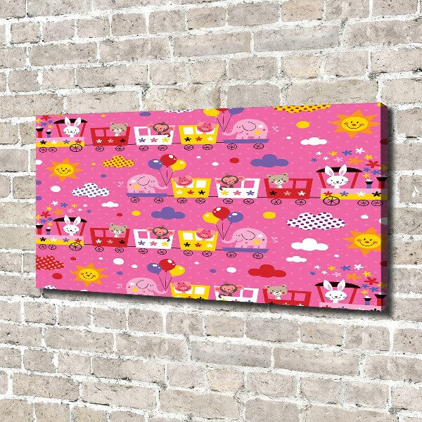 Bild auf leinwand Tiere im Zug