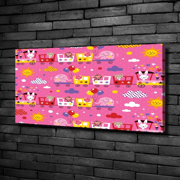 Bild auf leinwand Tiere im Zug