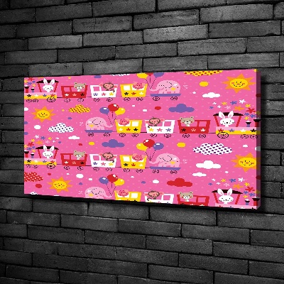 Bild auf leinwand Tiere im Zug