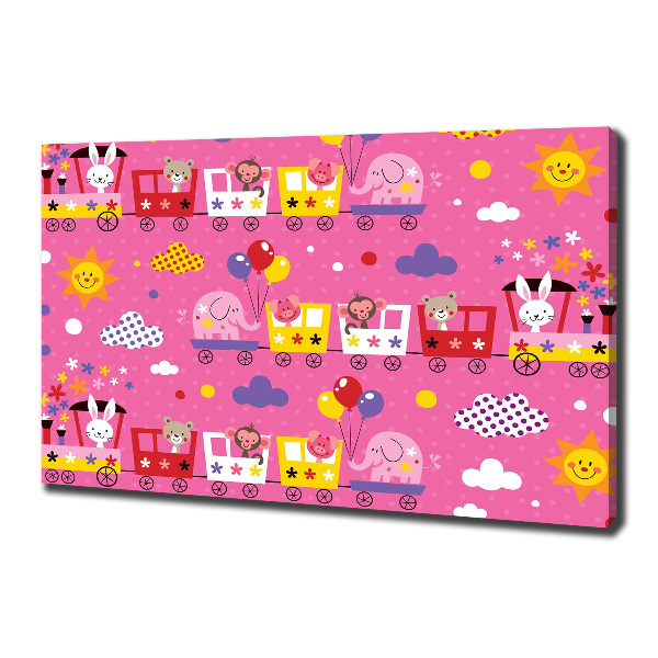 Bild auf leinwand Tiere im Zug