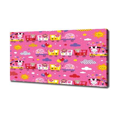 Bild auf leinwand Tiere im Zug