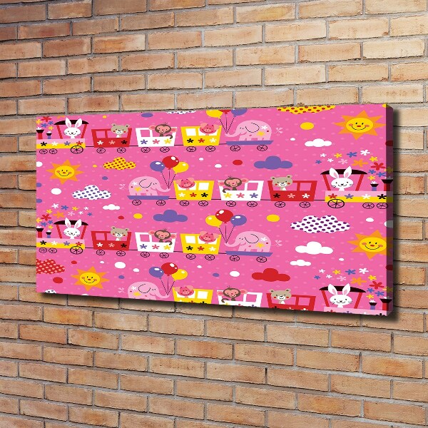 Bild auf leinwand Tiere im Zug