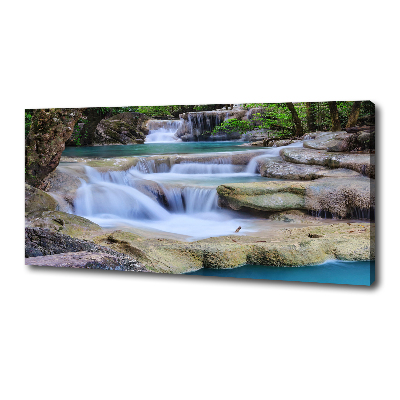Bild auf leinwand Wasserfall im Wald