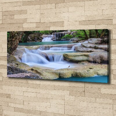 Bild auf leinwand Wasserfall im Wald