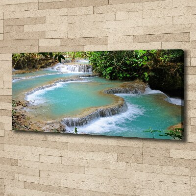 Bild auf leinwand Wasserfall im Wald