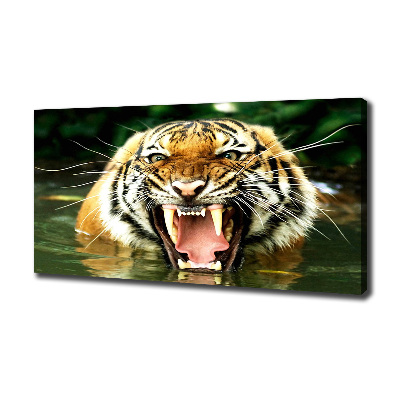 Wandbild Brüllender Tiger