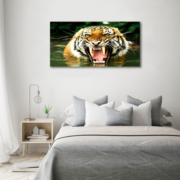 Wandbild Brüllender Tiger