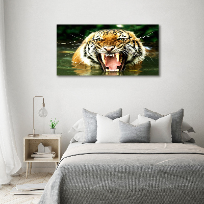 Wandbild Brüllender Tiger