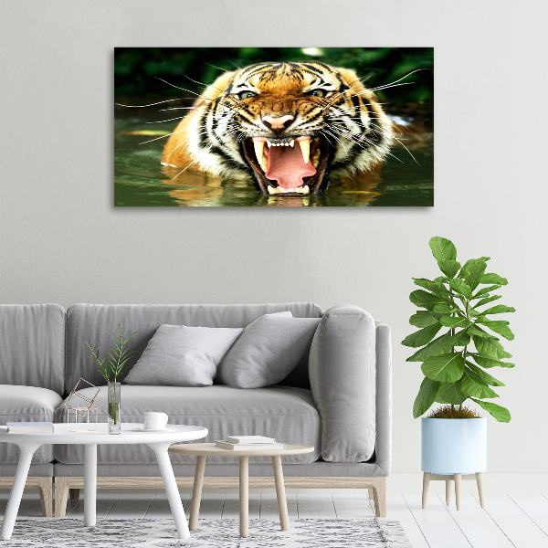Wandbild Brüllender Tiger