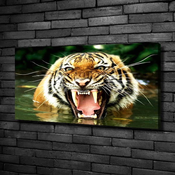 Wandbild Brüllender Tiger