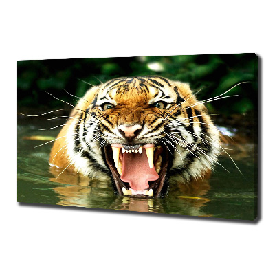 Wandbild Brüllender Tiger