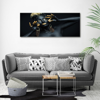 Bild auf leinwand Frau in Schwarz