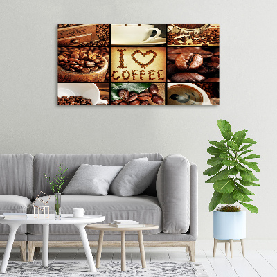 Bild auf leinwand Kaffeecollage