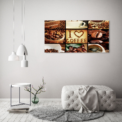 Bild auf leinwand Kaffeecollage