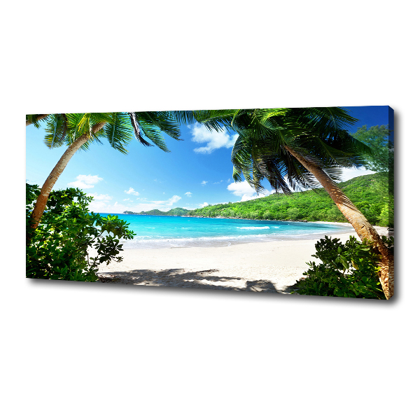 Bild auf leinwand Strand der Seychellen