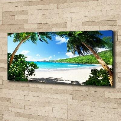 Bild auf leinwand Strand der Seychellen