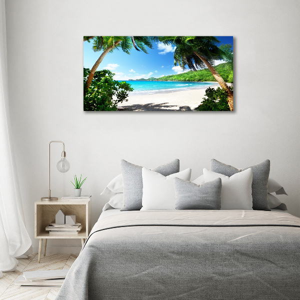 Bild auf leinwand Strand der Seychellen