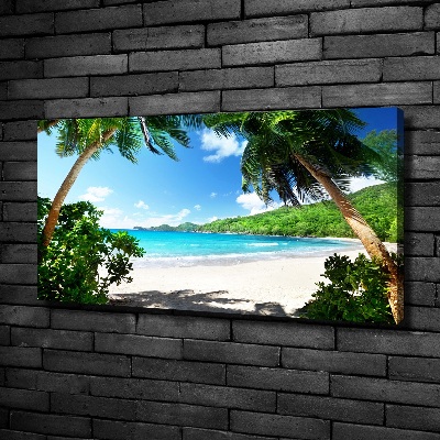 Bild auf leinwand Strand der Seychellen