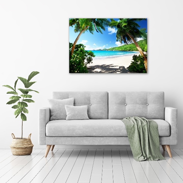 Bild auf leinwand Strand der Seychellen