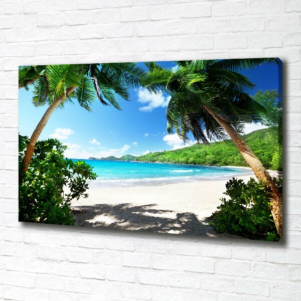 Bild auf leinwand Strand der Seychellen