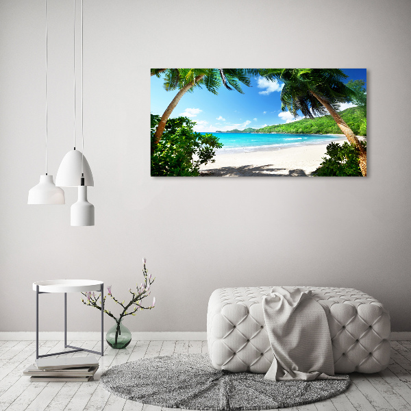 Bild auf leinwand Strand der Seychellen