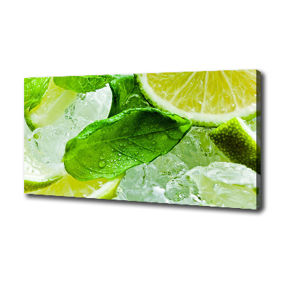 Wandbild Limette mit Eis