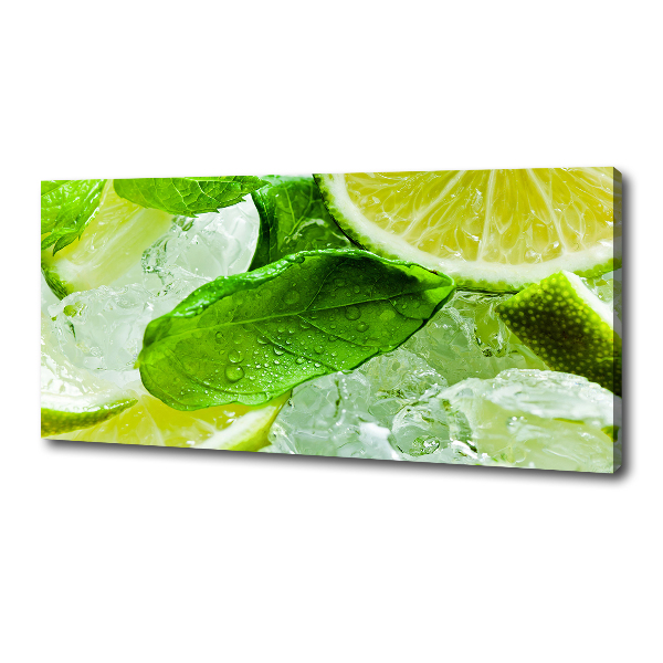 Wandbild Limette mit Eis