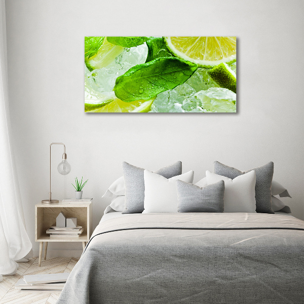 Wandbild Limette mit Eis