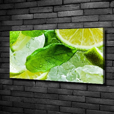 Wandbild Limette mit Eis