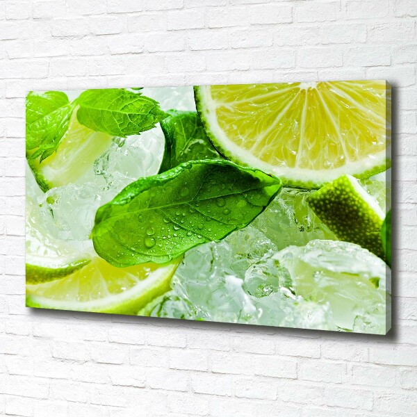 Wandbild Limette mit Eis