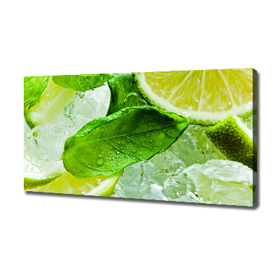 Wandbild Limette mit Eis
