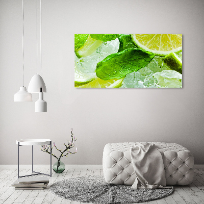 Wandbild Limette mit Eis