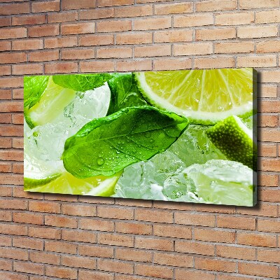 Wandbild Limette mit Eis