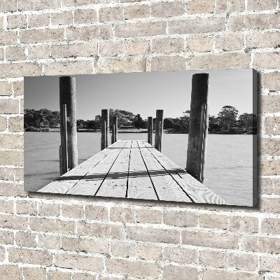 Bild auf leinwand Holzsteg