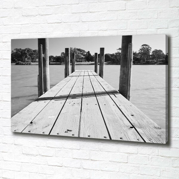 Bild auf leinwand Holzsteg